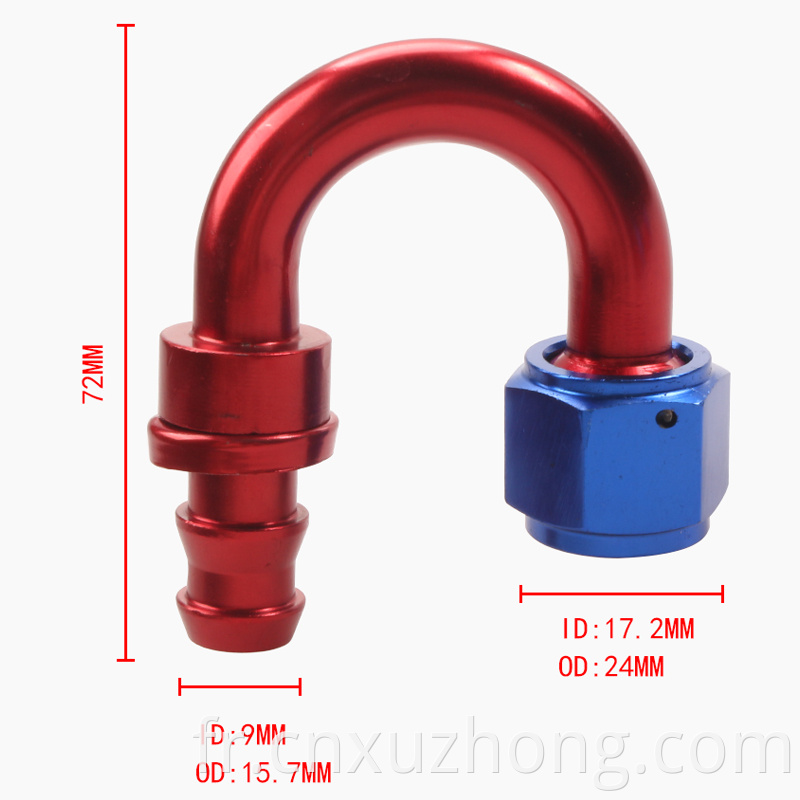 Raccord de tuyau de refroidisseur d'huile RASTP AN8-180A ligne de tuyau nouveau connecteur de tube inversé AN8 AN8 0-180